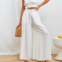Pantaloni Ampia Gamba con Coulisse Fluida