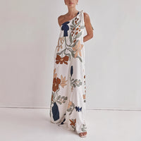 Abito Maxi Monospalla Floreale
