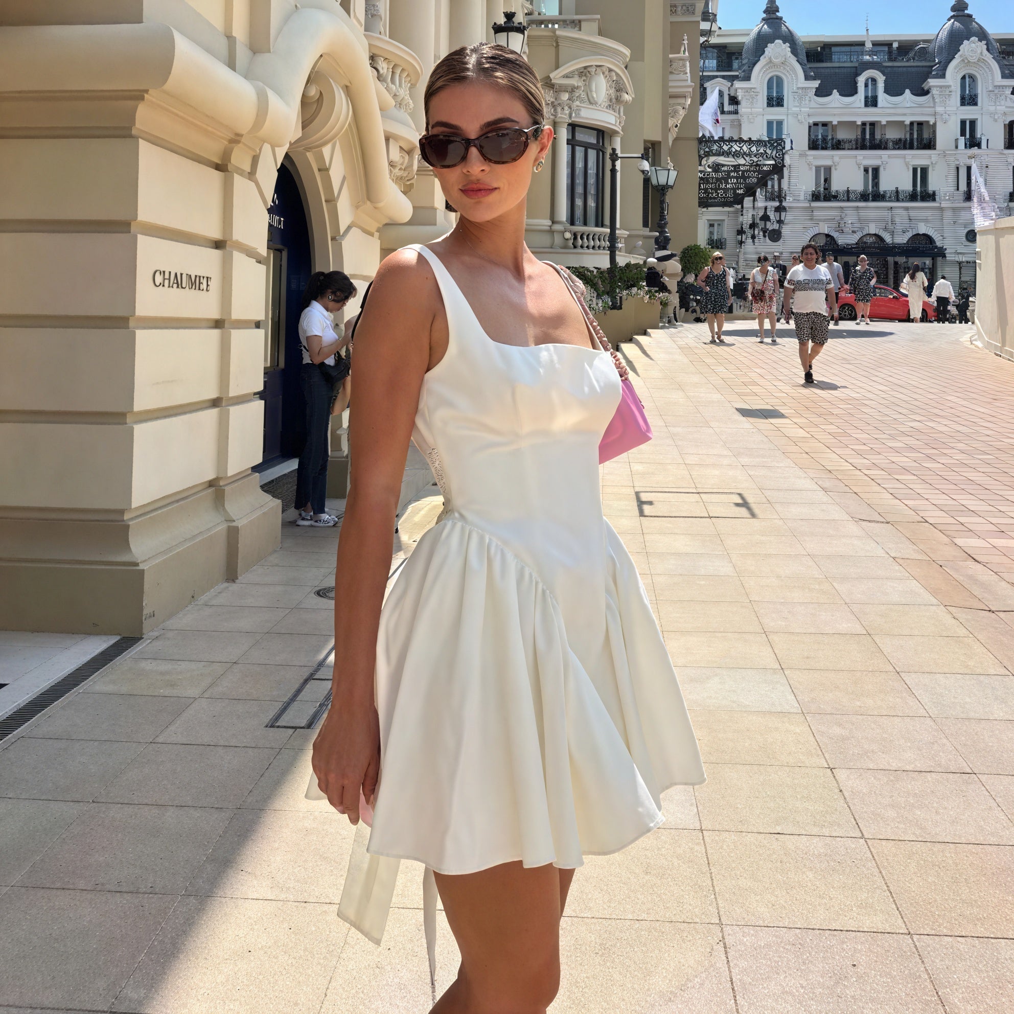 Abito Donna A-line Bianco – Scollo Quadrato Senza Maniche-83234-382e2422-8b20-49df-9e8b-df47230b5c7e