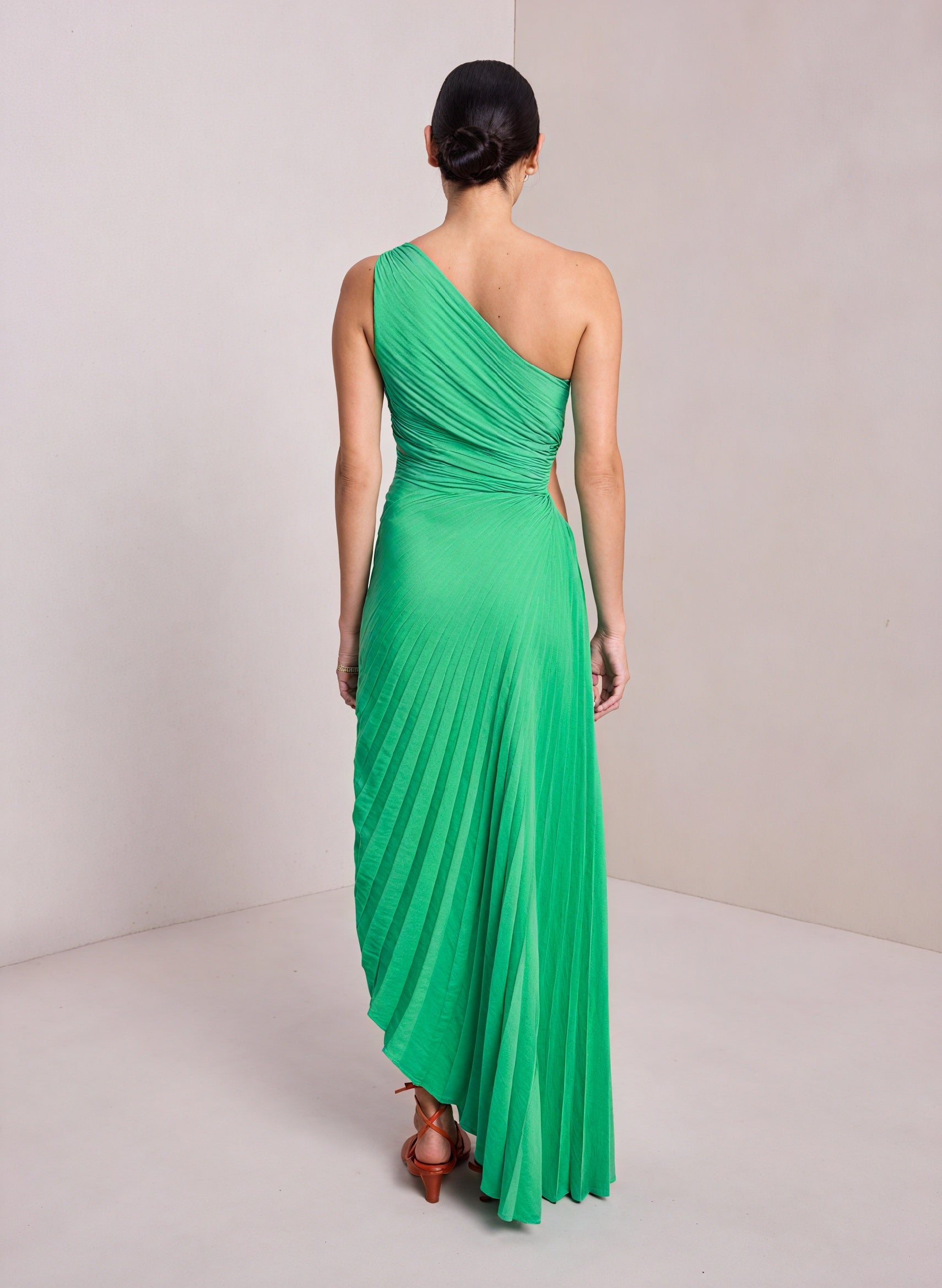 Abito Monospalla Plissettato Donna – Orlo Asimmetrico, Elegante-83236-0824c94f-37d9-455b-a0e8-98abdc40c12e