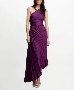 Abito Monospalla Plissettato Donna – Orlo Asimmetrico, Elegante-83236-03e8e0f9-d099-455f-9a83-db2c4d8dd783