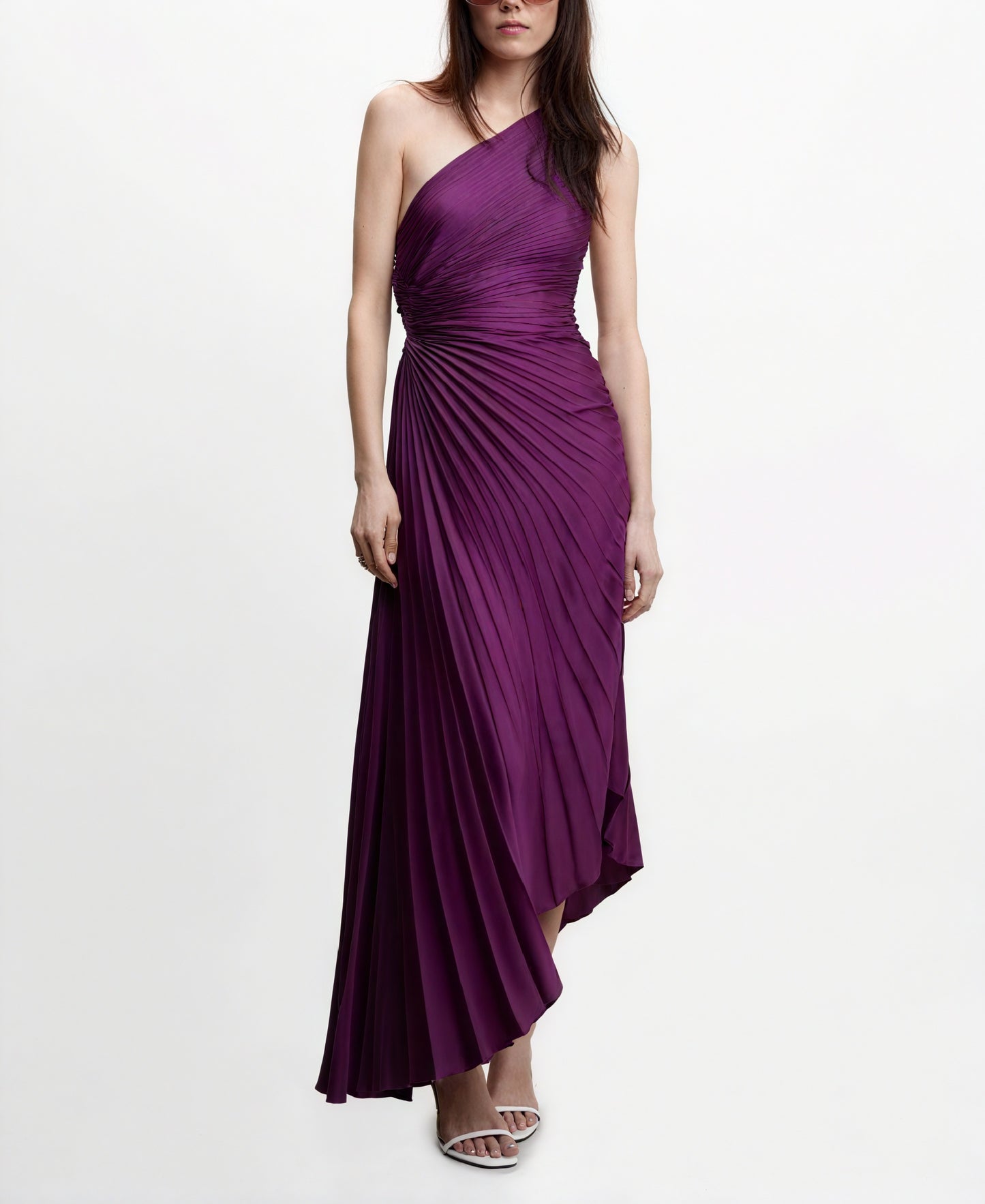 Abito Monospalla Plissettato Donna – Orlo Asimmetrico, Elegante-83236-03e8e0f9-d099-455f-9a83-db2c4d8dd783