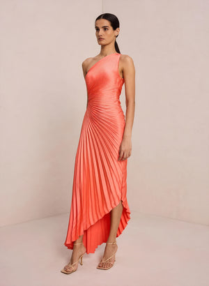 Abito Monospalla Plissettato Donna – Orlo Asimmetrico, Elegante-83236-8950510a-1699-400a-aab7-04442e5b04ba