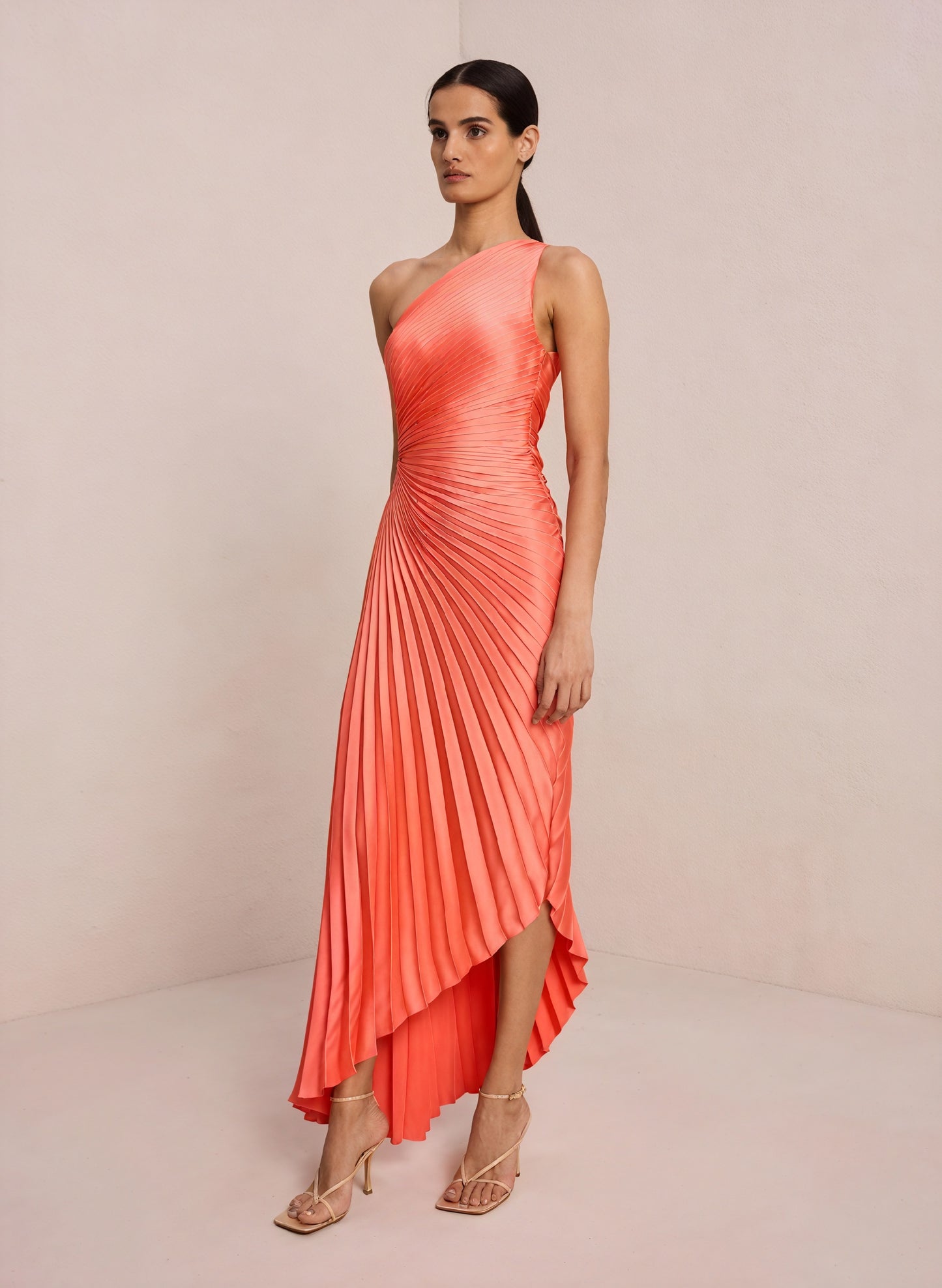Abito Monospalla Plissettato Donna – Orlo Asimmetrico, Elegante-83236-8950510a-1699-400a-aab7-04442e5b04ba