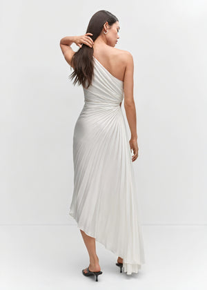 Abito Monospalla Plissettato Donna – Orlo Asimmetrico, Elegante-83236-481aad76-ce7e-4a7e-8191-d9b13c0d8328
