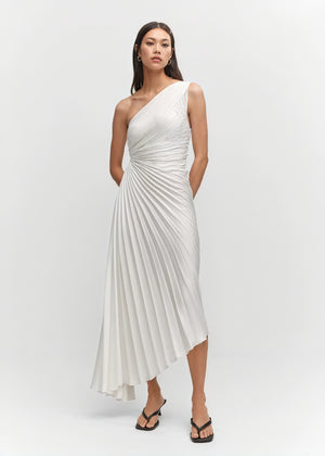 Abito Monospalla Plissettato Donna – Orlo Asimmetrico, Elegante-83236-e9175566-6eb9-4518-b811-9418ceacd562