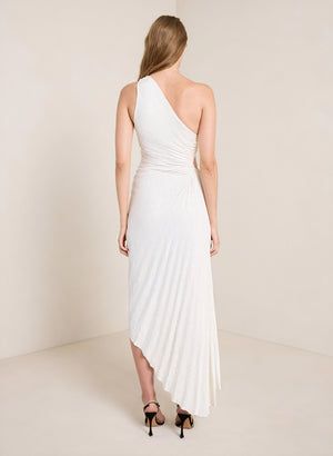 Abito Monospalla Plissettato Donna – Orlo Asimmetrico, Elegante-83236-a6fa49e5-6aaa-4b30-8e49-bace34ef74da