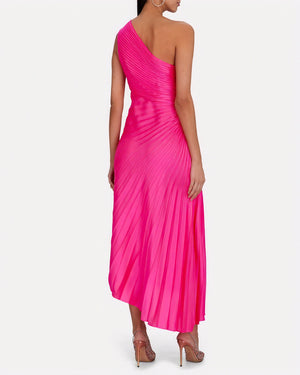 Abito Monospalla Plissettato Donna – Orlo Asimmetrico, Elegante-83236-9ecc7b32-07b1-4a72-b918-61e3b19f21d1