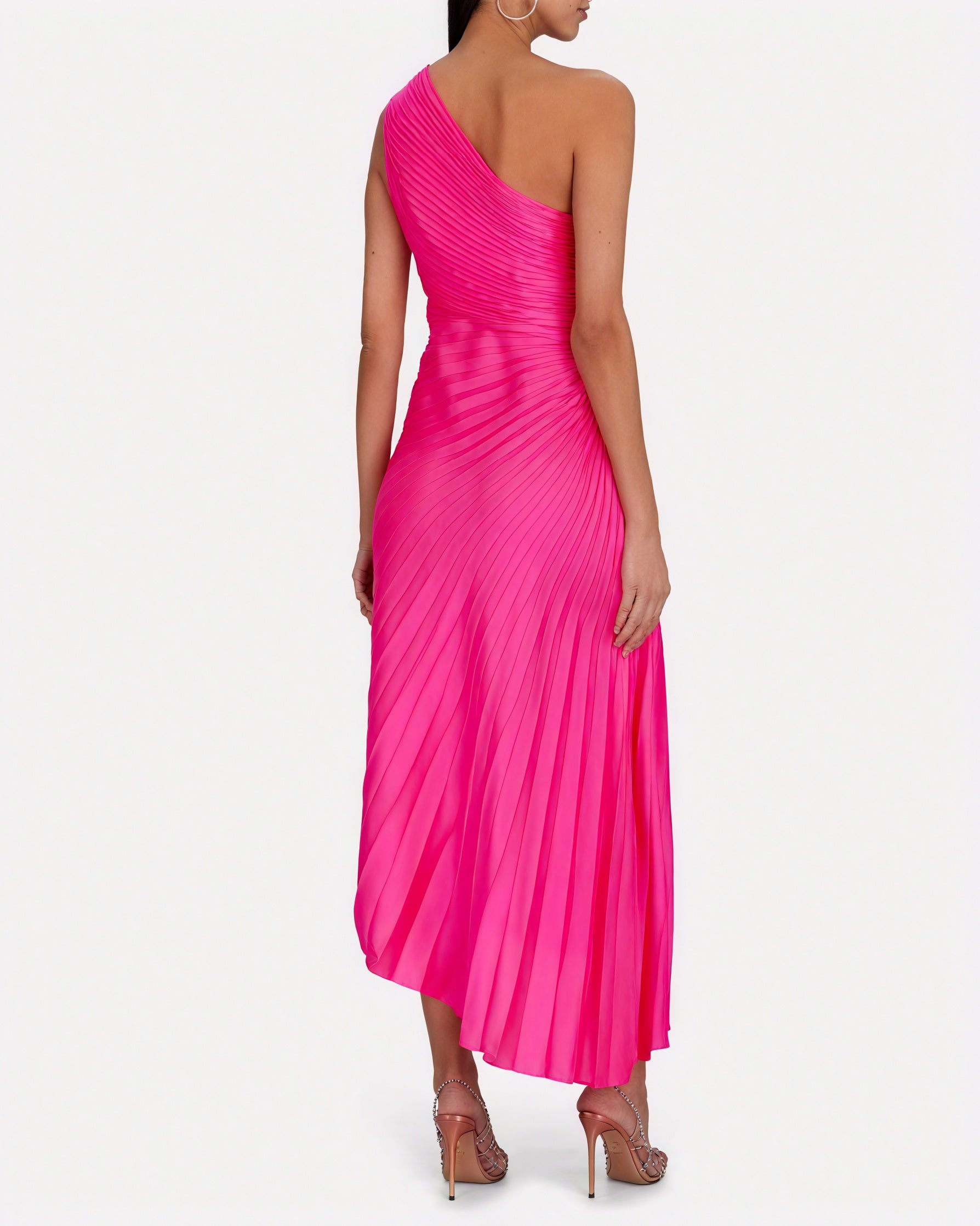Abito Monospalla Plissettato Donna – Orlo Asimmetrico, Elegante-83236-9ecc7b32-07b1-4a72-b918-61e3b19f21d1