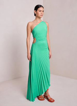 Abito Monospalla Plissettato Donna – Orlo Asimmetrico, Elegante-83236-7b2101ea-9ee6-45e6-acd7-31d880f760c3