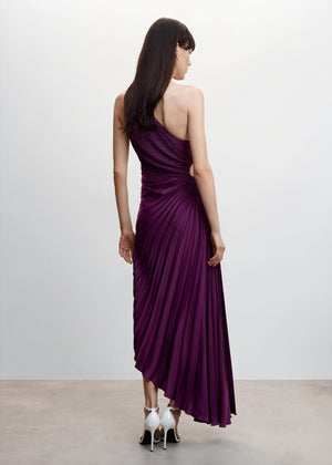 Abito Monospalla Plissettato Donna – Orlo Asimmetrico, Elegante-83236-fc4c03f5-15b0-42d4-a10e-5c128129efc0
