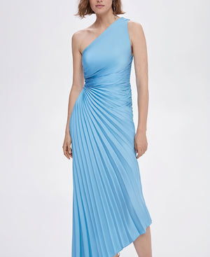 Abito Monospalla Plissettato Donna – Orlo Asimmetrico, Elegante-83236-6aae88f6-57fe-4fdc-be0f-7a67a5e6ad85