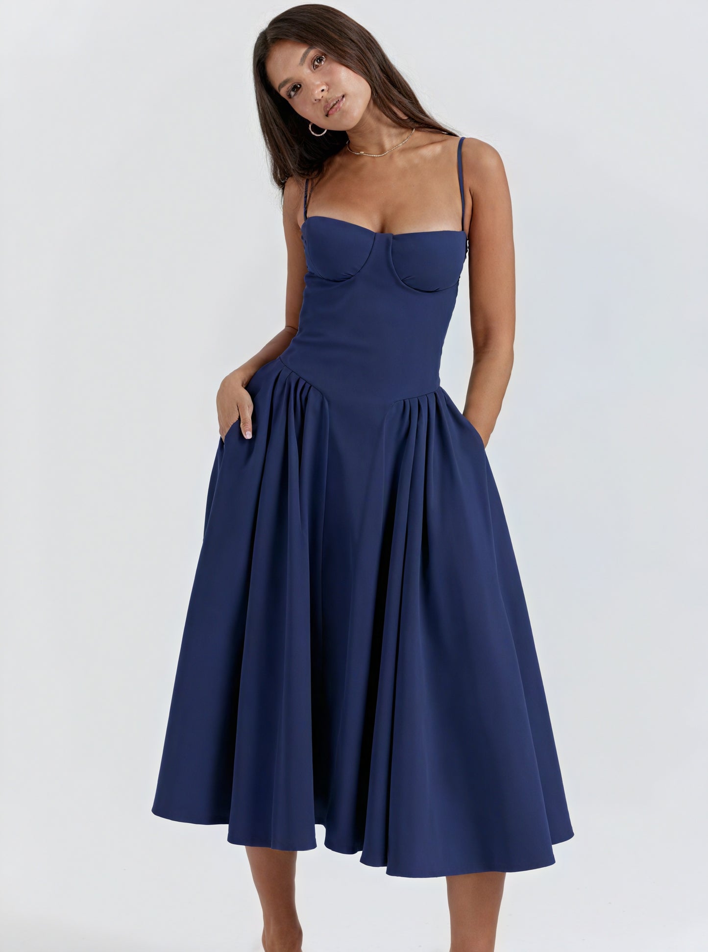 Couture-moda | Regina-Neck Dress - Stylish Casual Summer Dress - Image 2