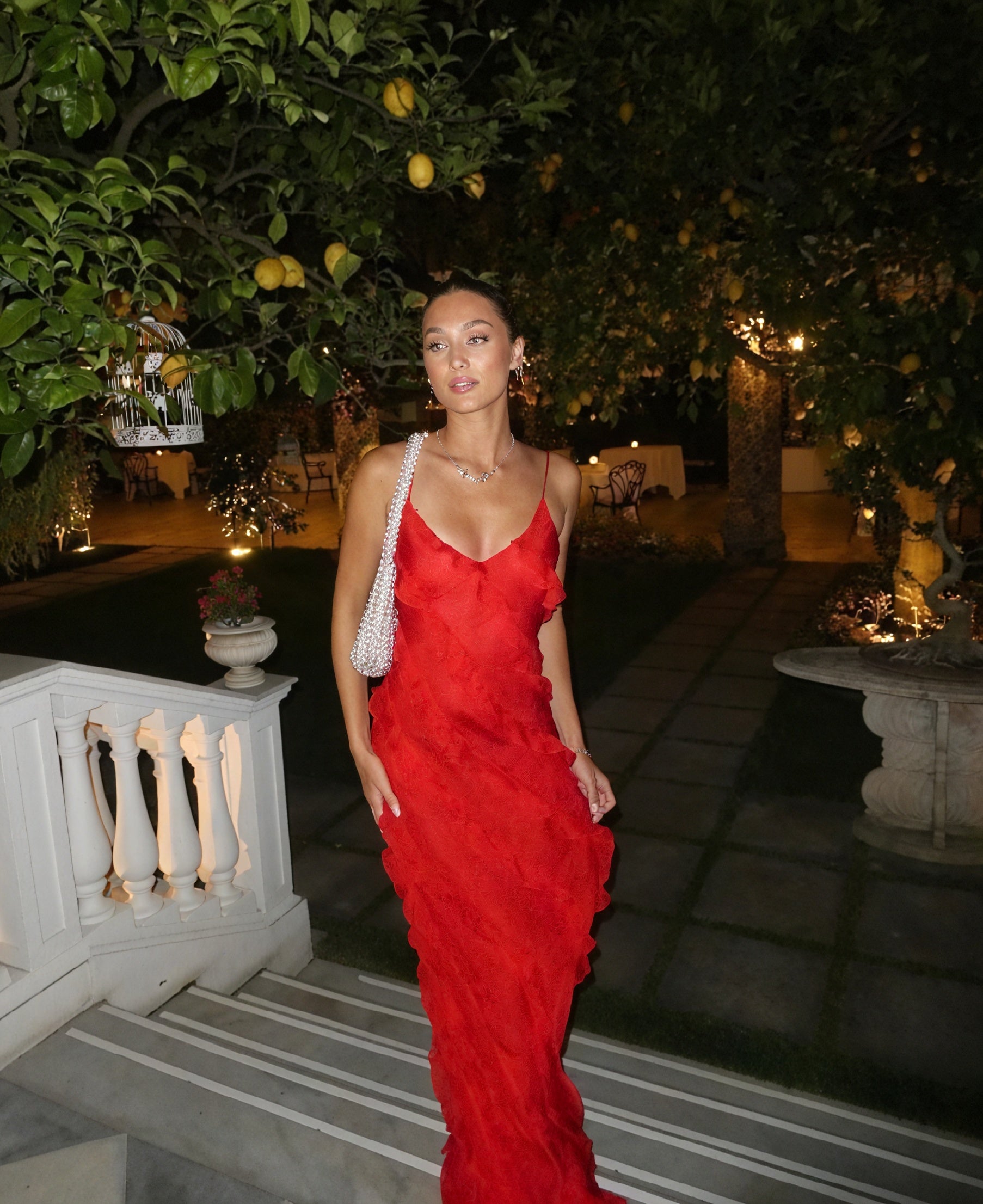 Dorio Moda Women's Maxi Dress – Flowing, Spaghetti Straps, Ruffle Detail-83279-1f4063da-eb6d-4d15-a31a-bda7d290b087