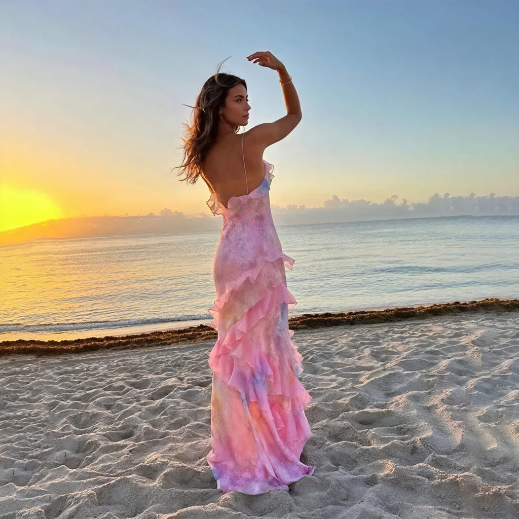 Dorio Moda Abito Estivo da Donna – Design Fluido, Rouches, Spalline Sottili-83280-901d5f02-4cc7-4b2e-8835-73bc7a3047e7