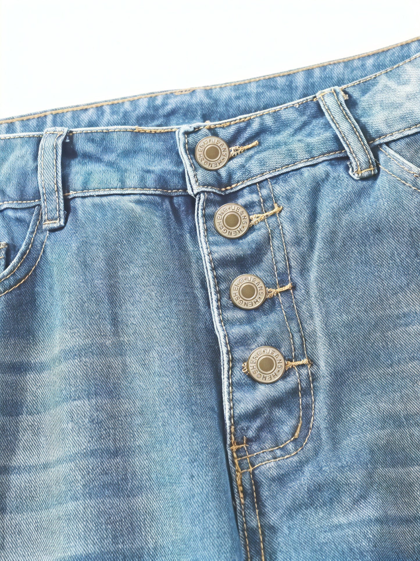 Jeans Donna Azzurro Chiaro Vestibilità Larga Orlo Risvoltato Chiusura Bottoni-83359-0a2cbd67-8001-4f29-bb0f-8d7acf748bd6