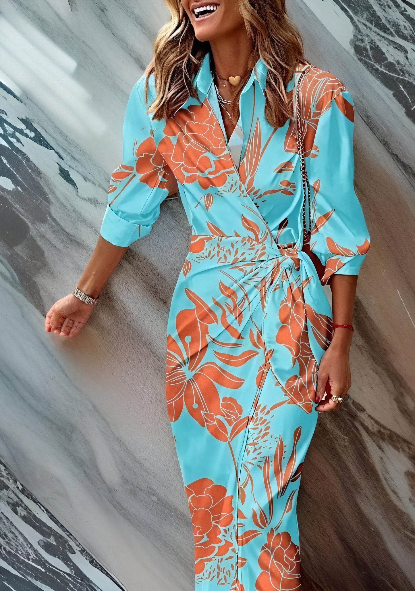 Abito Donna Incrociato a Righe con Maniche Lunghe, Stile Versatile, Dorio Moda-83361-ffc92f66-3303-41f9-9249-ff4668cd521b