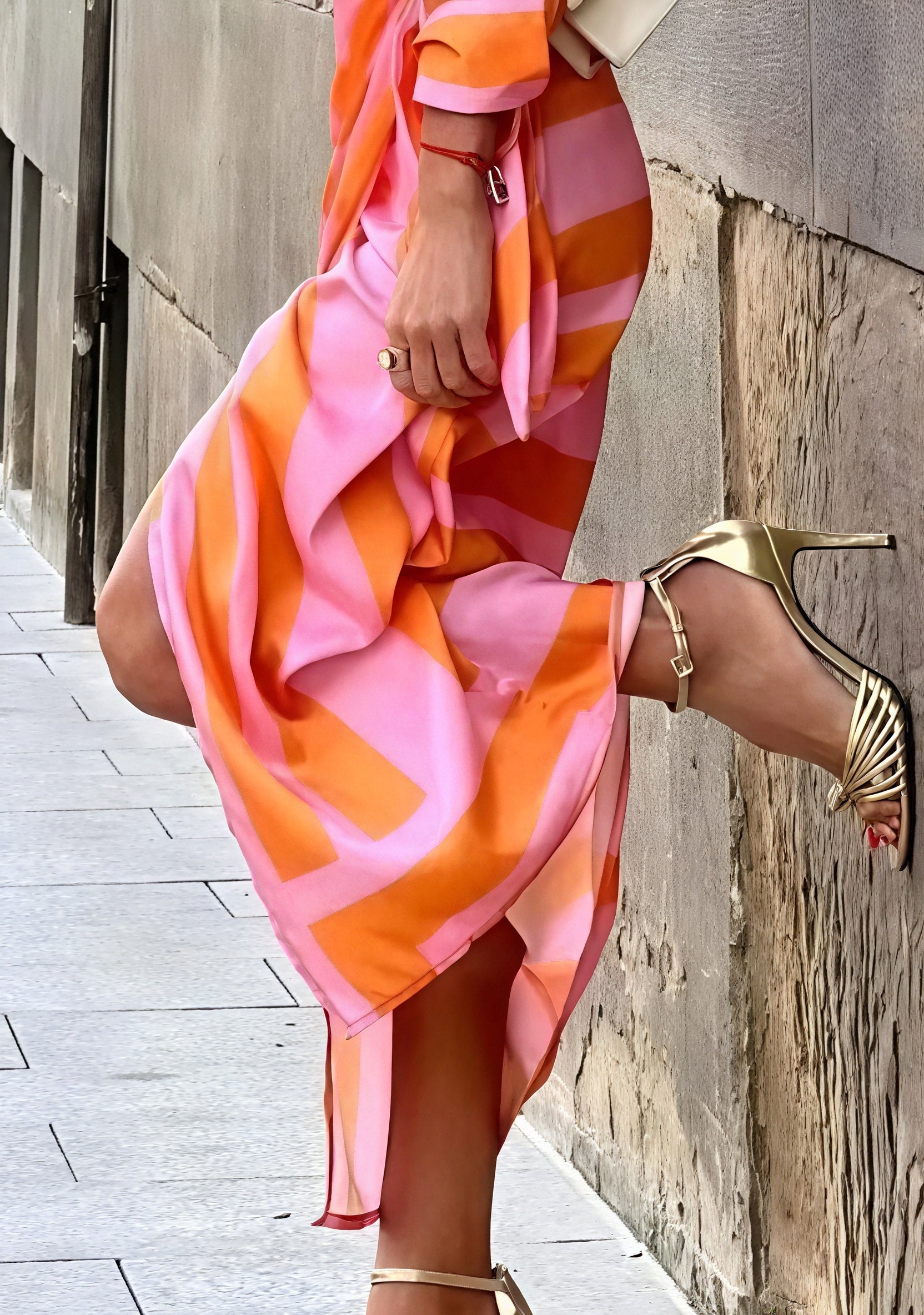 Abito Donna Incrociato a Righe con Maniche Lunghe, Stile Versatile, Dorio Moda-83361-852f164c-e14a-43ad-9547-cfb419f4bb21