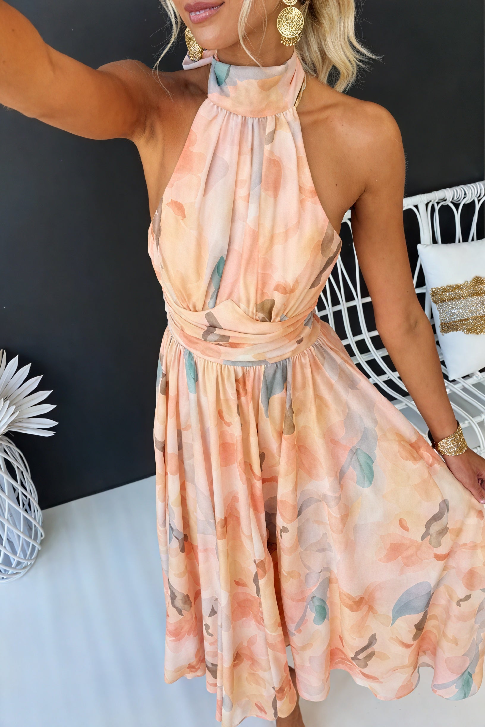Abito Maxi Donna Floreale – Scollo Halter, Vita Regolabile-83370-e926b698-52ba-412b-b1bd-865b41354762