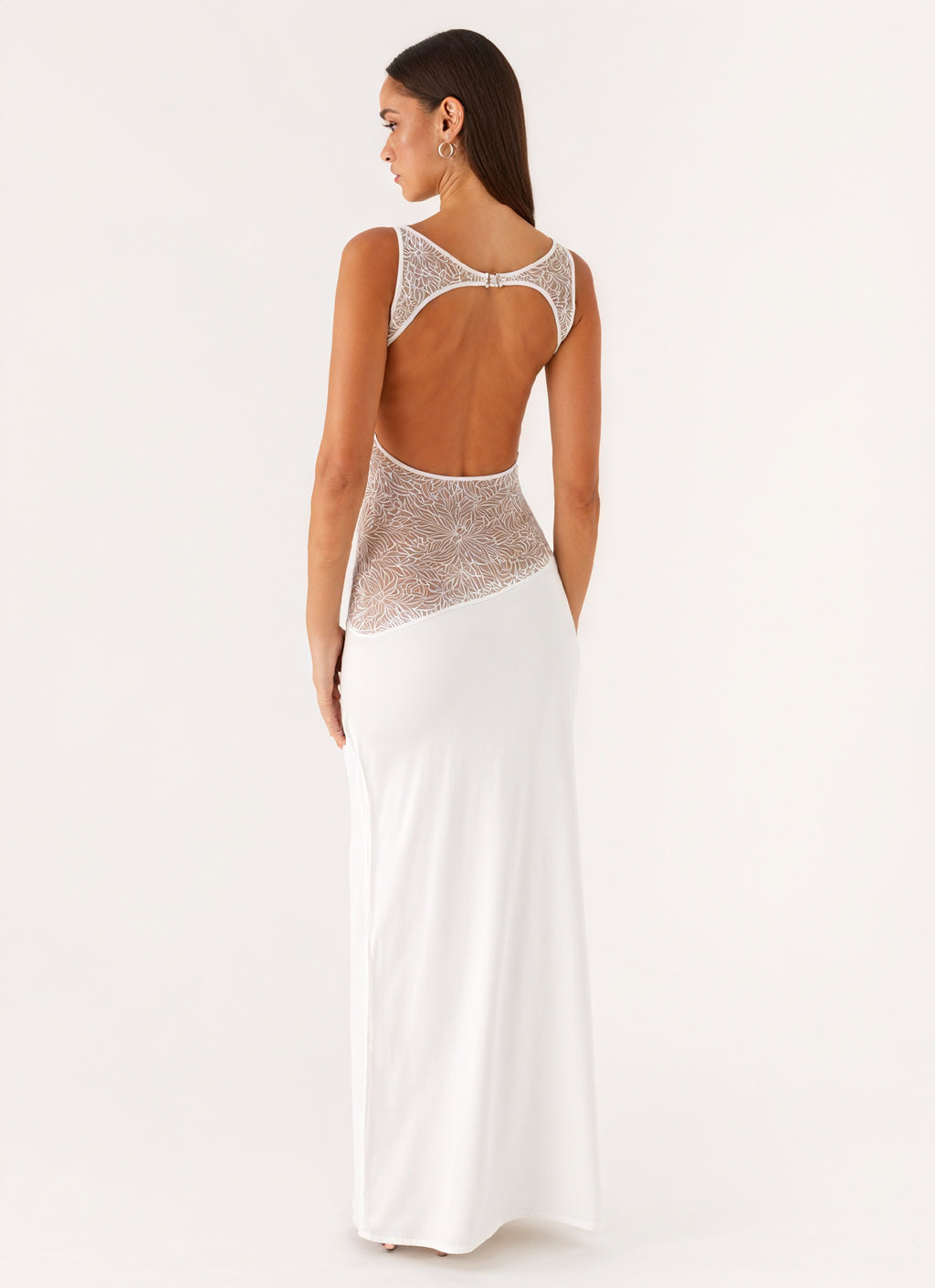 Abito Maxi Donna Senza Maniche con Pannello Pizzo Elegante Dorio Moda-83478-30050fa9-1bf6-4871-b694-e25001f2c39e