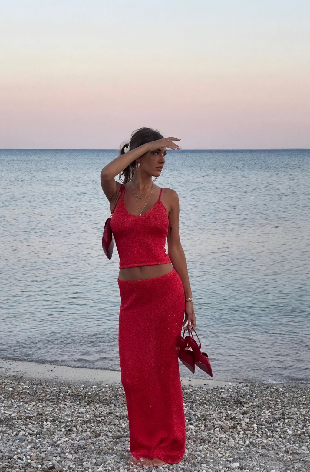 Completo Due Pezzi Donna Scintillante – Top Spalline e Maxi Gonna, Dorio Moda-83554-6dd4513b-bd1b-437c-a927-358d8fc3808c