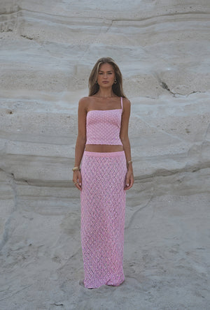 Completo Due Pezzi Donna – Top Senza Spalline Gonna Maxi Righe Rosa Bianche-83557-a41aaa35-27a8-45f6-b36c-a6630ee02adf