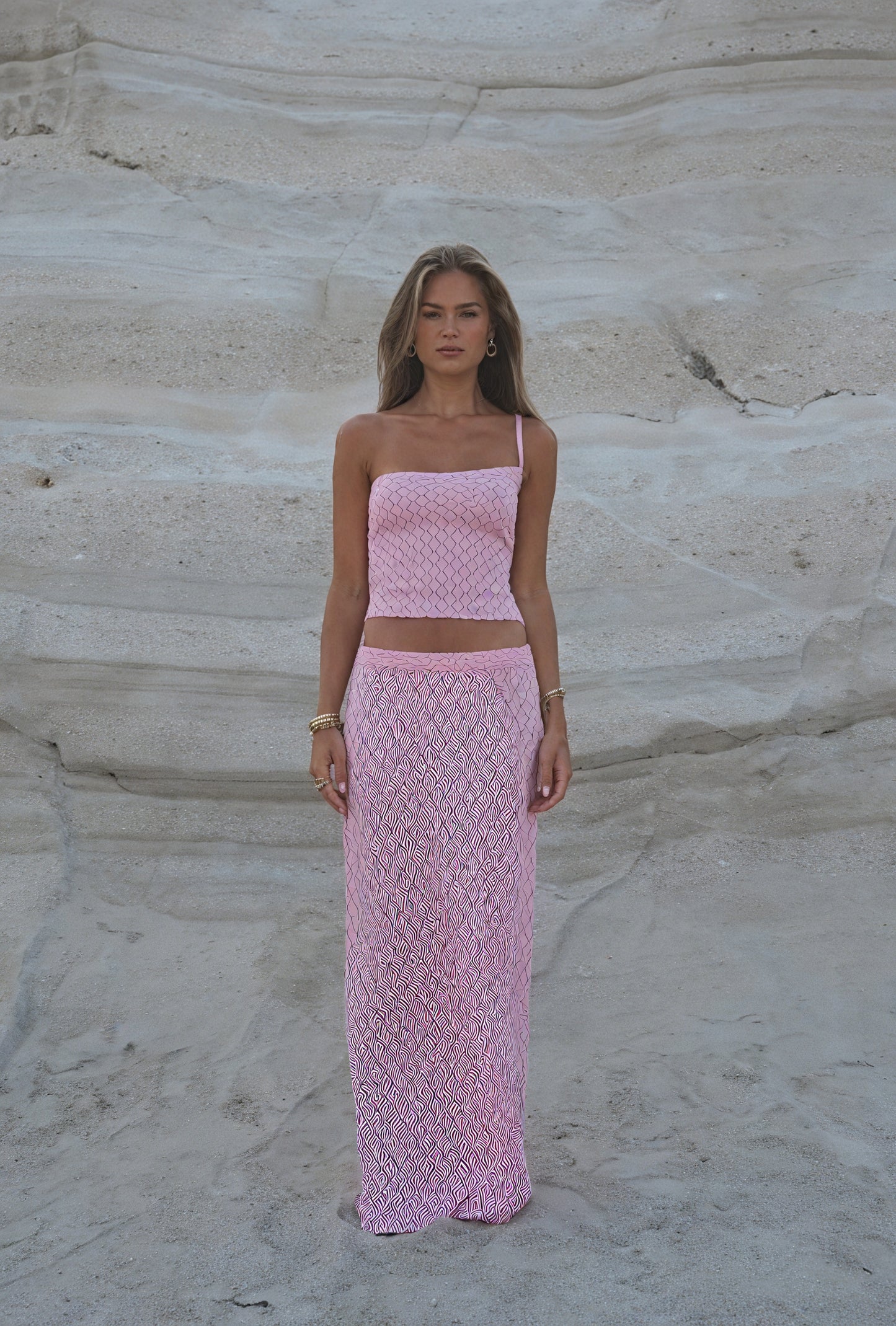 Completo Due Pezzi Donna – Top Senza Spalline Gonna Maxi Righe Rosa Bianche-83557-a41aaa35-27a8-45f6-b36c-a6630ee02adf