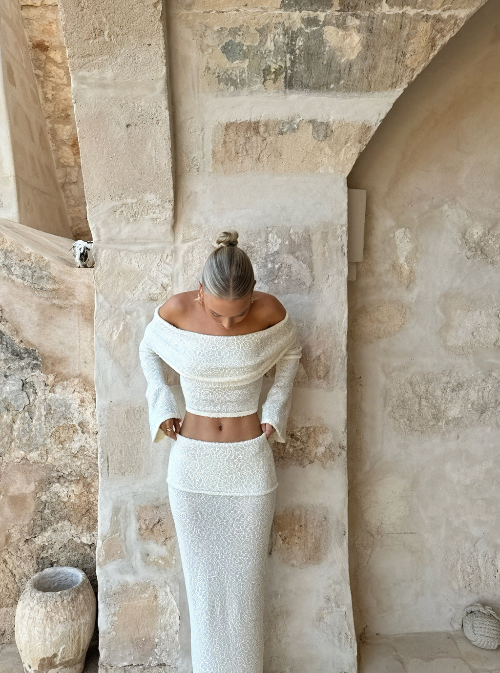 Abito Coordinato Donna – Scollo Bardot, Maniche Lunghe, Tessuto Testurizzato, Dorio Moda-83558-0602abff-7e3c-42e7-aae0-89d21cd59040