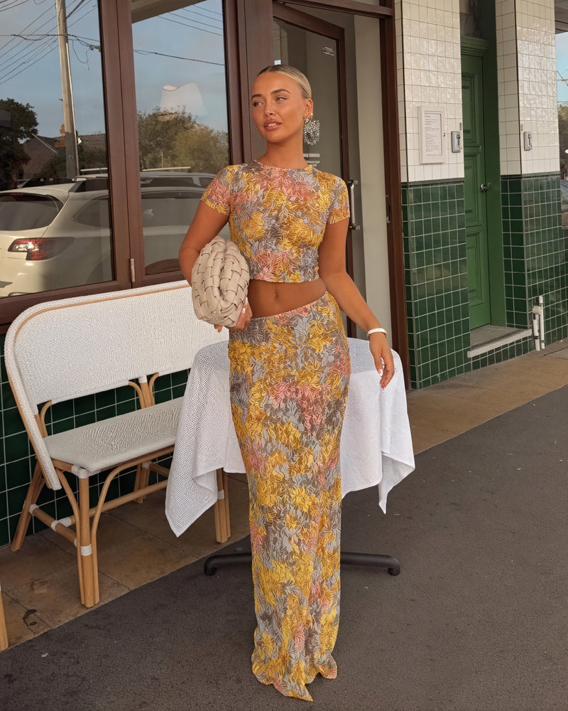 Completo Due Pezzi Donna – Crop Top e Maxi Gonna Stampa Floreale, Dorio Moda-83559-6ec504c3-fed5-4213-9852-cce1ad444e68