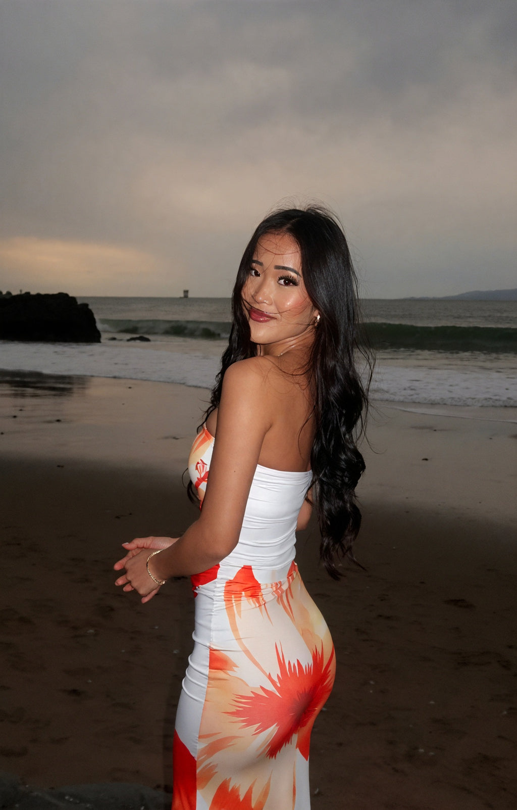 Abito Donna Senza Spalline, Stampa Floreale, Vestibilità Bodycon-83576-10677751-8a41-429b-a1ef-a168c9c1ec17