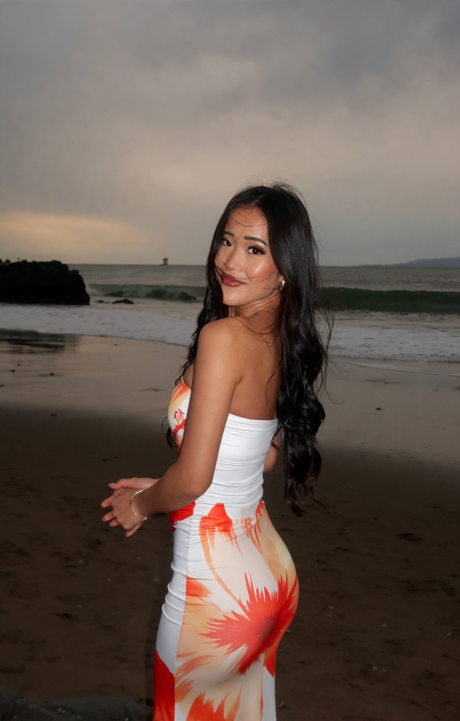 Abito Donna Senza Spalline, Stampa Floreale, Vestibilità Bodycon-83576-10677751-8a41-429b-a1ef-a168c9c1ec17