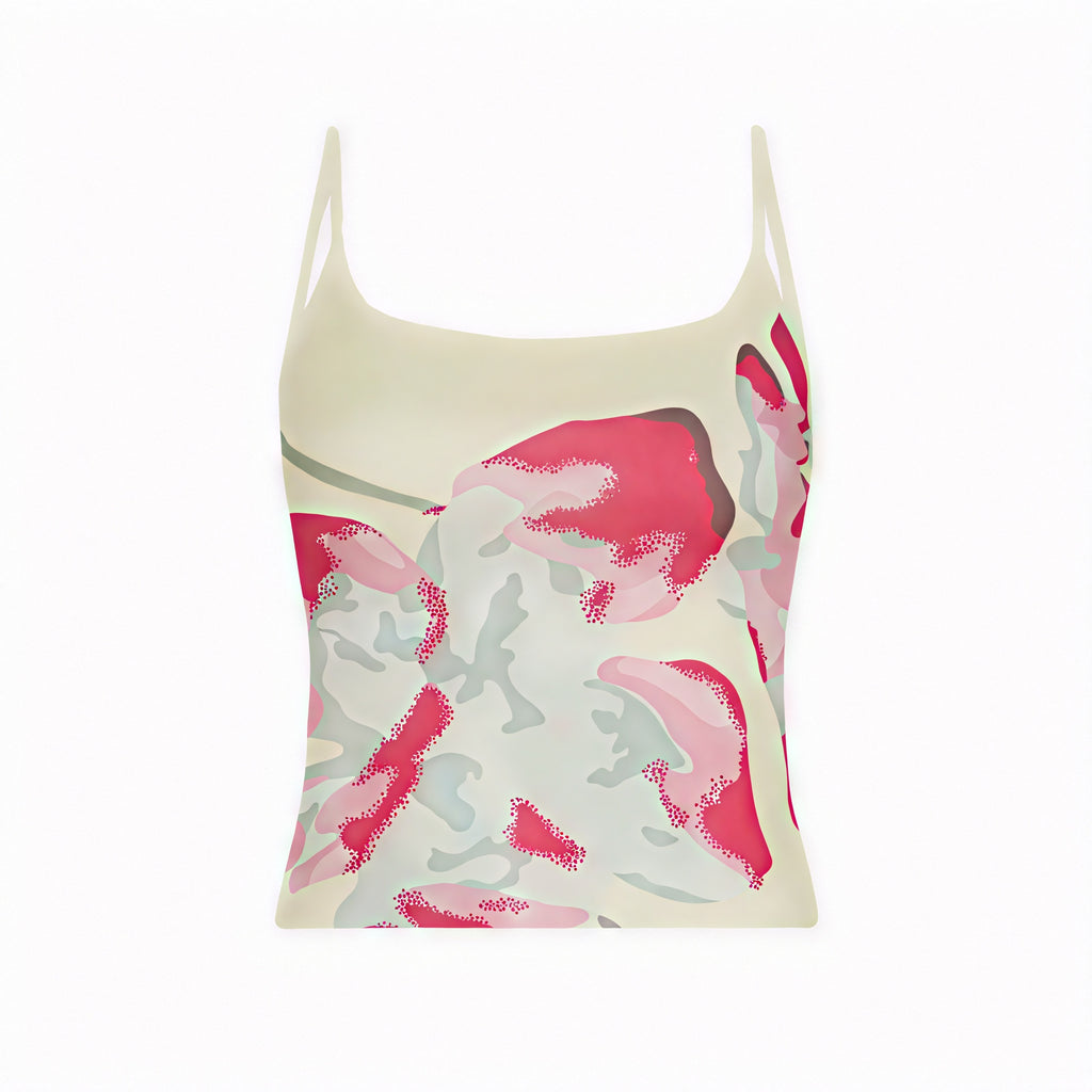 Abito Donna Floreale con Spalline Sottili – Gonna Arricciata e Orlo Asimmetrico, Stile Estivo Elegante-83580-e654a0a1-c5f9-4f5e-9b87-de58b004de70