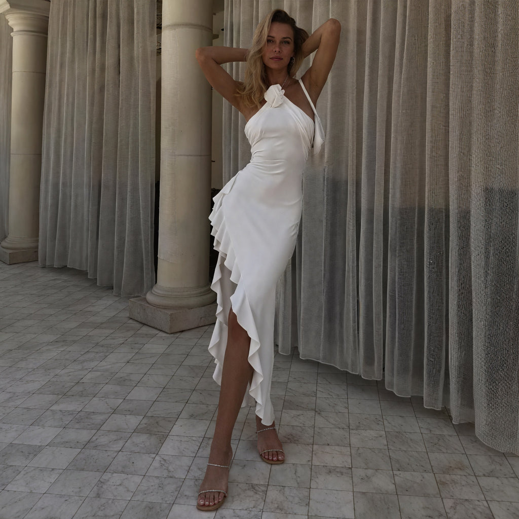 Donna Abito Asimmetrico Floreale Senza Maniche Fluido per Occasioni-83646-a57ba27e-c2a4-4a29-9ae8-ba26af829e96