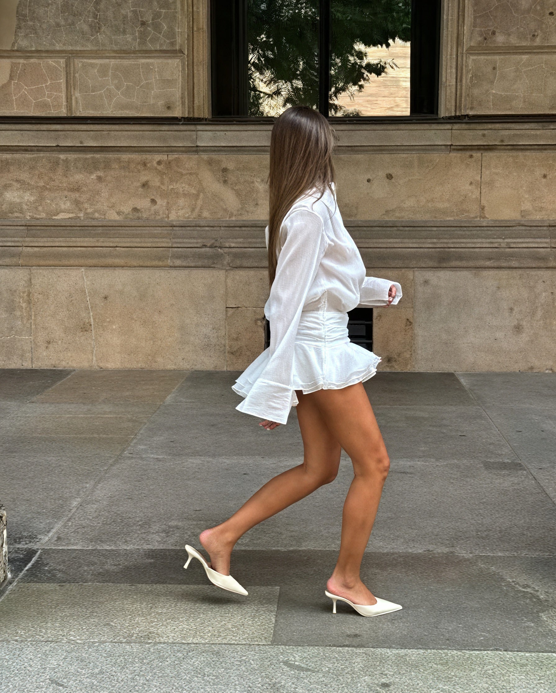 Donna Abito Lungo Bianco – Abbottonato, Maniche Lunghe, Stile Versatile-83661-68e87245-84db-4ff8-9ee7-59a66d10de4c