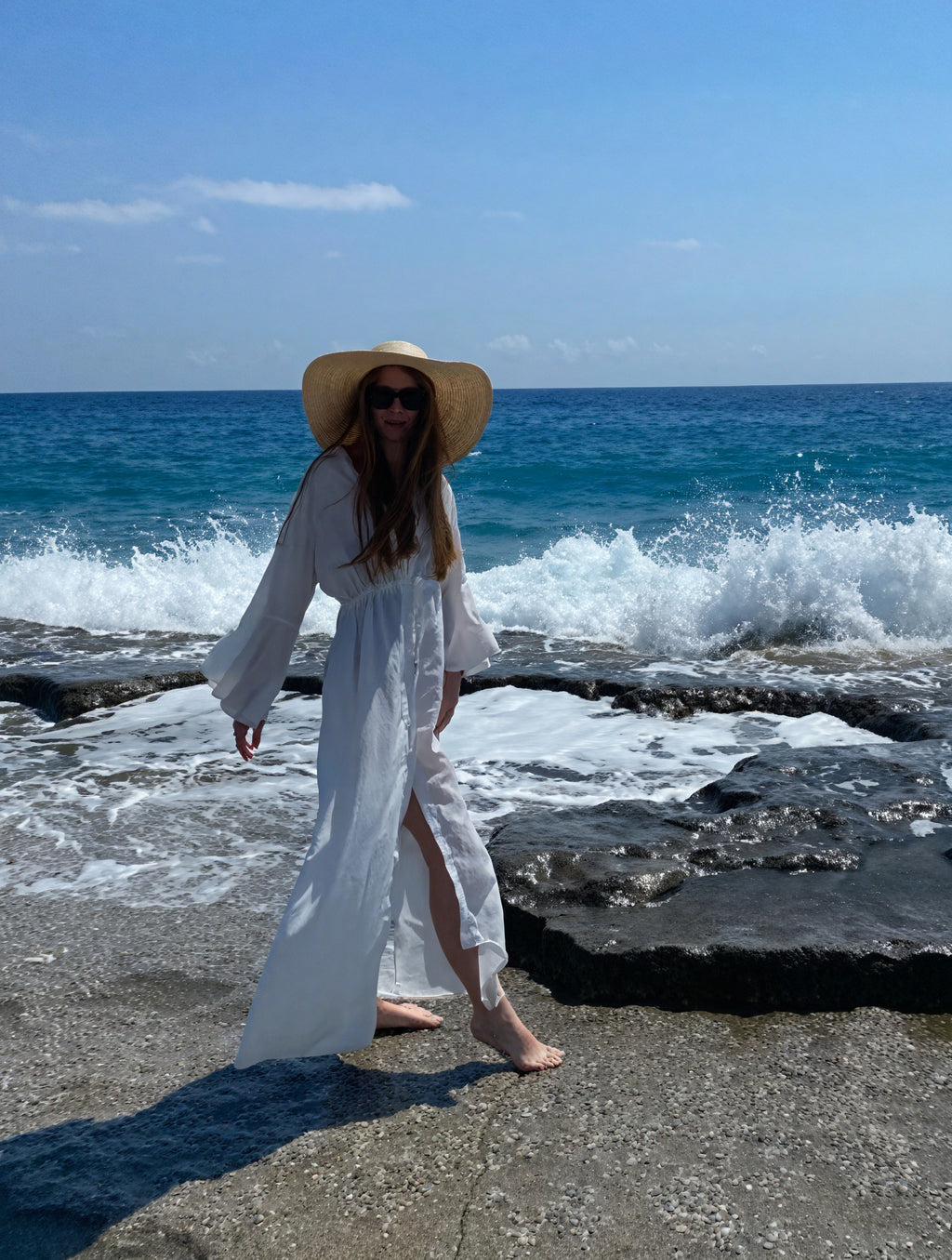 Abito Maxi da Donna – Scollo a V, Maniche Lunghe, Vita Annodata, Stile Fluido-83779-1ac6fbb2-cd3b-4ae4-ac4d-e94d6a2162bd