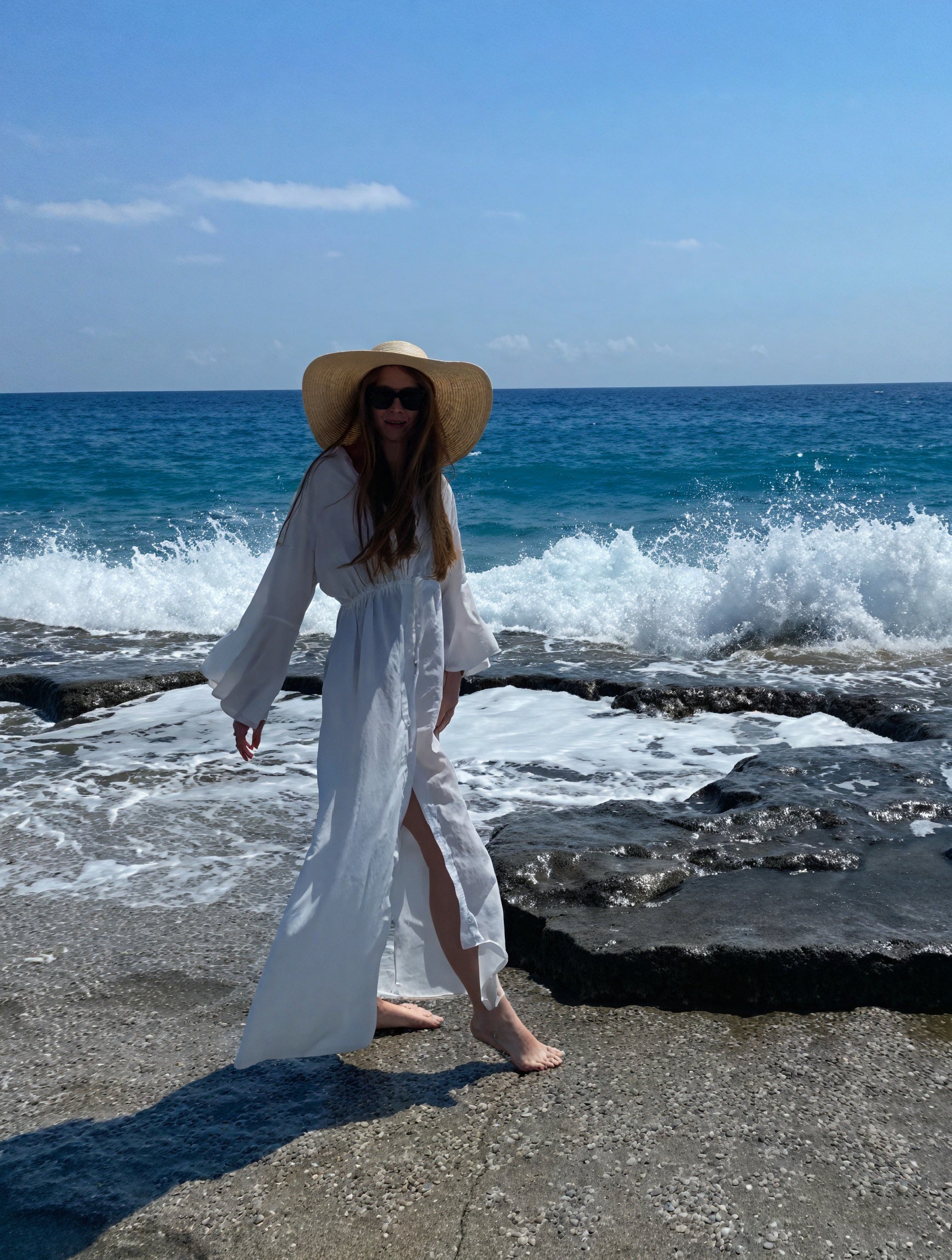 Abito Maxi da Donna – Scollo a V, Maniche Lunghe, Vita Annodata, Stile Fluido-83779-1ac6fbb2-cd3b-4ae4-ac4d-e94d6a2162bd