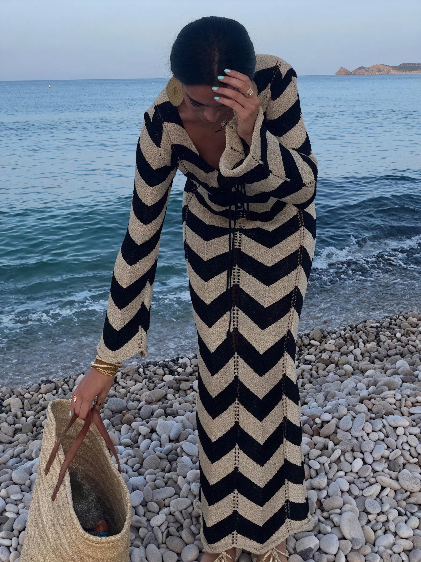 Abito Maglia Donna – Motivo Chevron, Maniche Lunghe-83785-baf5a0cd-832a-465e-837d-3179e60ac924