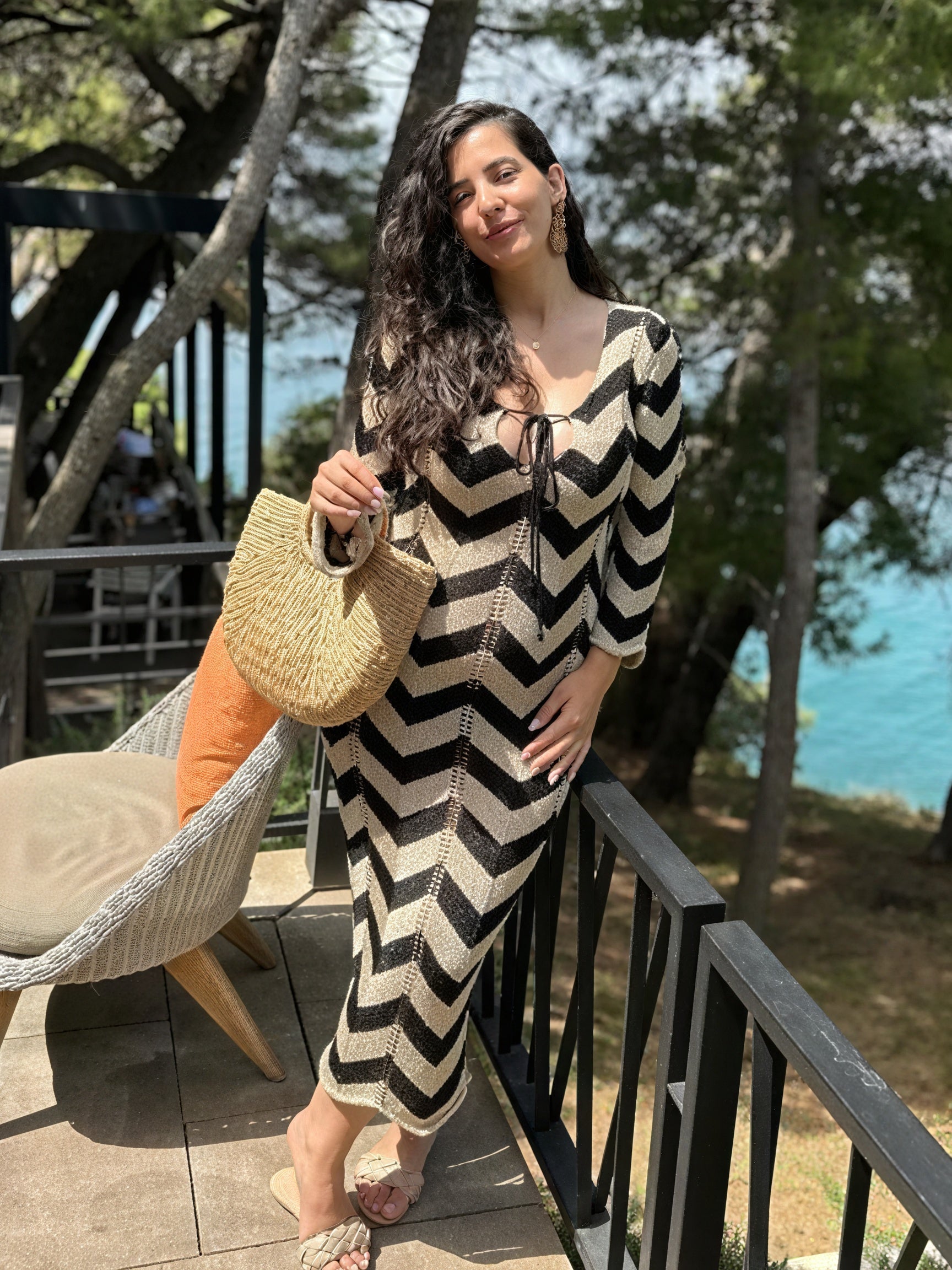 Abito Maglia Donna – Motivo Chevron, Maniche Lunghe-83785-f95661c3-49ba-4ad1-b921-56b42e985fc4