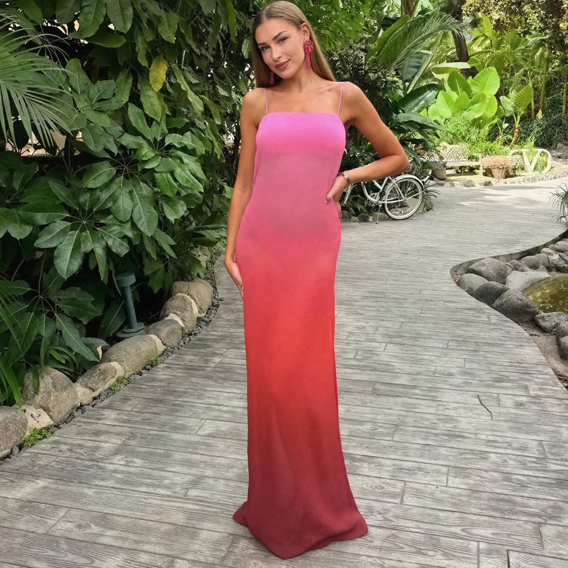 Abito Lungo Donna – Ombre, Spalline Sottili, Senza Maniche, Stile Elegante-83812-49a4cbe6-c331-4e11-bcdd-77c761453d1a