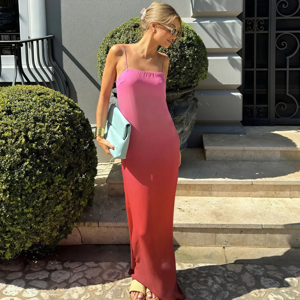 Abito Lungo Donna – Ombre, Spalline Sottili, Senza Maniche, Stile Elegante-83812-347688bc-c49d-4c35-9ed2-907afd8e3796