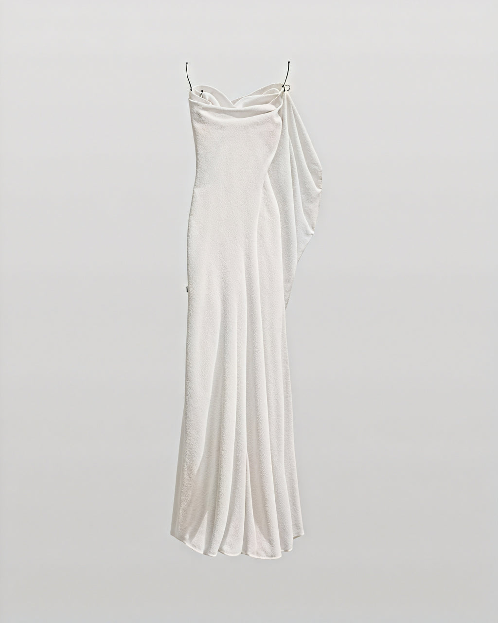 Abito Lungo Raso Donna – Scollo a Cascata, Spalline Sottili, Elegante-83831-00001a11-524b-4c5f-a8c5-e37f59d26654