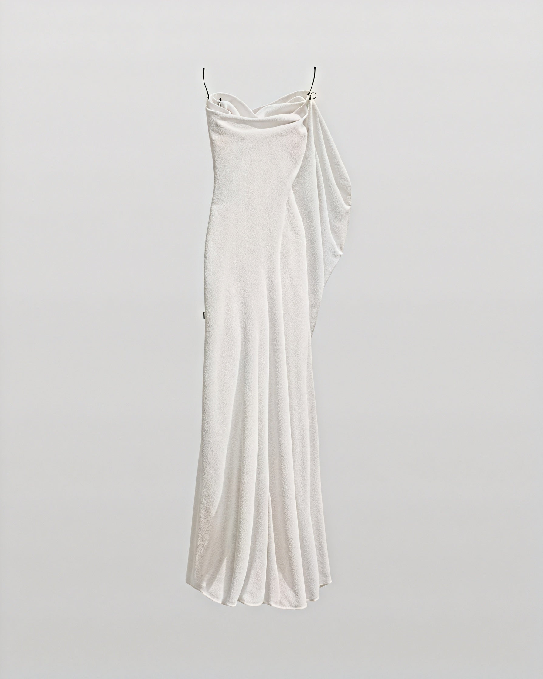 Abito Lungo Raso Donna – Scollo a Cascata, Spalline Sottili, Elegante-83831-00001a11-524b-4c5f-a8c5-e37f59d26654