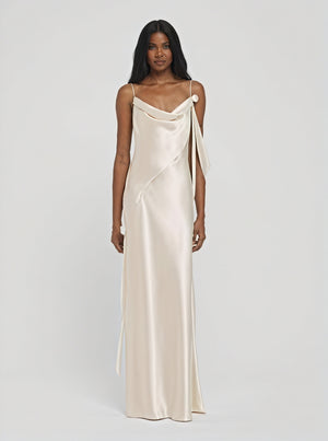 Abito Lungo Raso Donna – Scollo a Cascata, Spalline Sottili, Elegante-83831-c386d1d3-536d-42dc-9e0f-a812a44c6b33