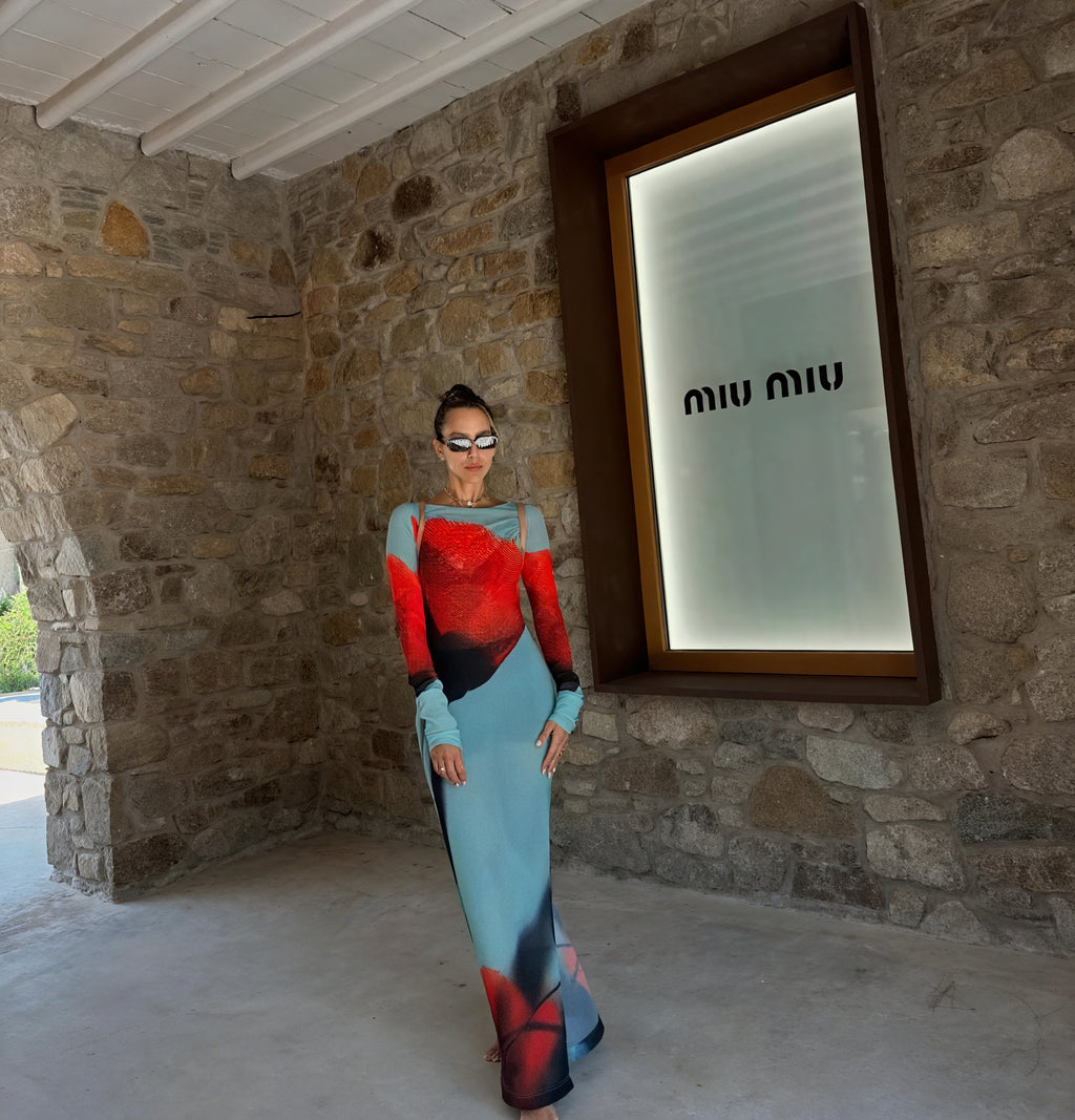 Abito Maxi Donna – Stampa Colorata Floreale, Maniche Lunghe, Lunghezza al Pavimento-83850-897ac6fd-9fa8-478a-811c-fa9c6c25c33c