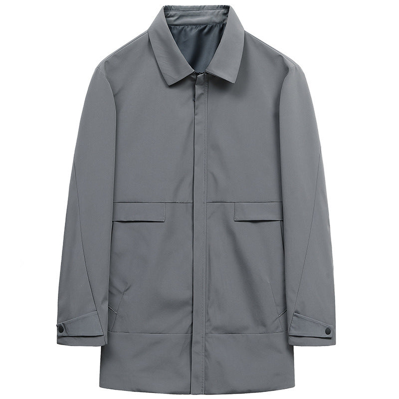 Lapel men's trench coat by http://Lolyshop.shop
