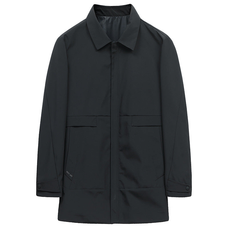 Lapel men's trench coat by http://Lolyshop.shop