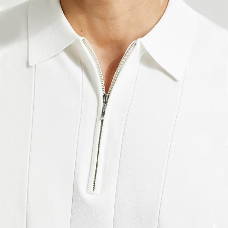 Fashion Short-sleeved Polo Shirt Summer Lapel Zipper T-shirt Tops Mens Clothing by http://Lolyshop.shop