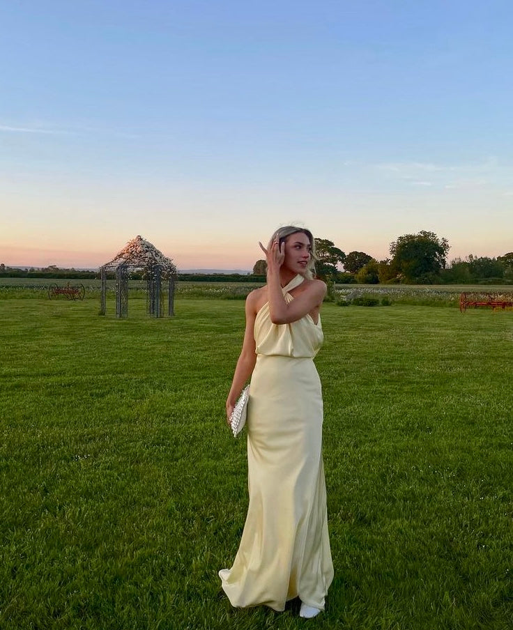 Dorio Moda Abito Maxi da Donna Raso Elegante – Scollo all'Americana, Silhouette Fluida-83281-8b9eeda0-0640-4fb9-ba98-7ecc765d626e