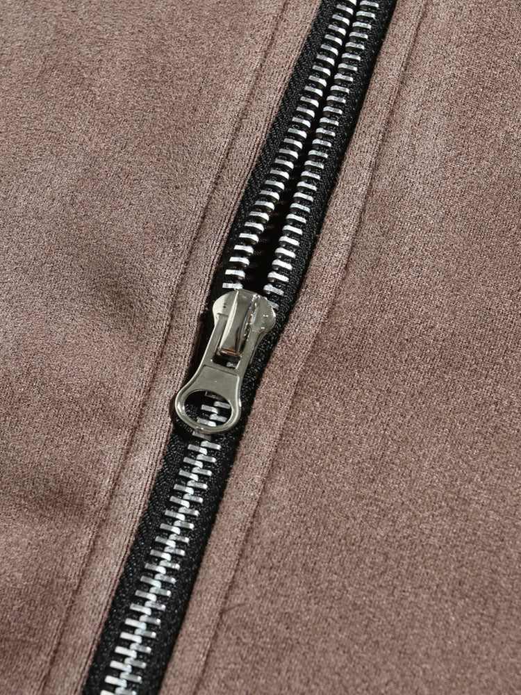 Jonathan Giacca Suede Comfort Zip Stile Moderno