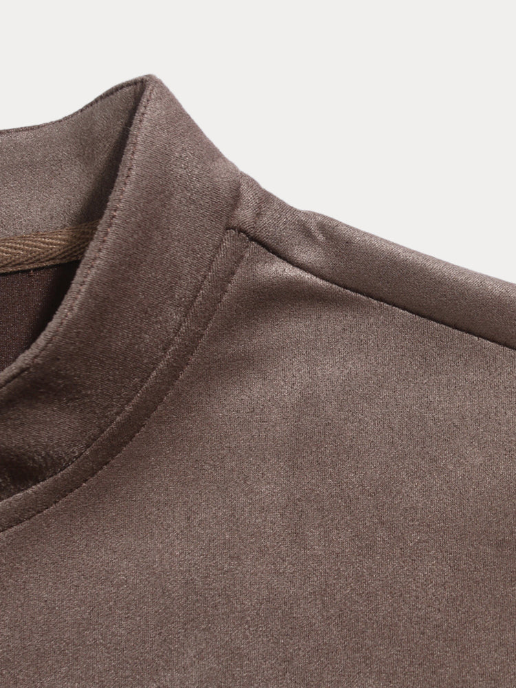 Jonathan Giacca Suede Comfort Zip Stile Moderno